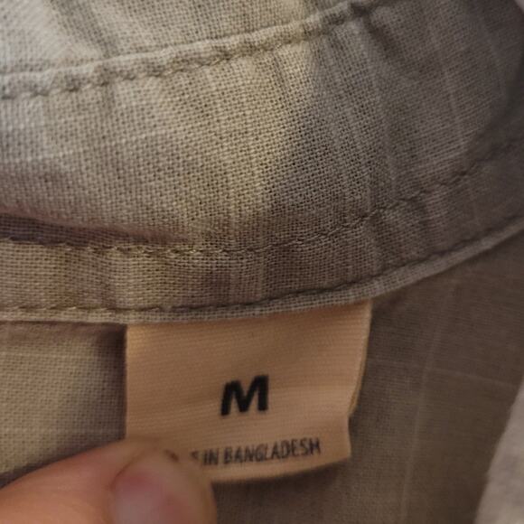 REDHEAD Khaki Utility Outdoors Shirt M Button Front Long Sleeve Pockets Rugged - Picture 5 of 9